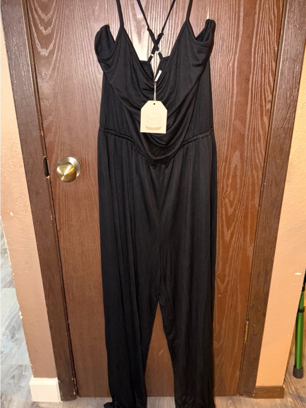 Kori Black Jumpsuit with Strappy Back